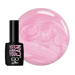 Гель-лак GO Active 052 Yes You Can розовый с шиммерами. 10 мл