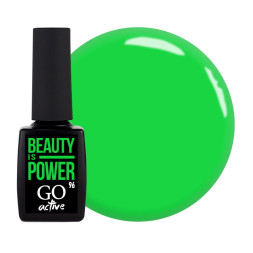 Гель-лак GO Active 096 Beauty is Power яркий светло-зеленый. 10 мл
