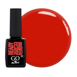 Гель-лак GO Active 102 Ready For Red оранжево-красный. 10 мл