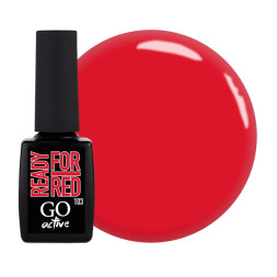 Гель-лак GO Active 103 Ready For Red мягкий розово-красный. 10 мл