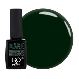 Гель-лак GO Active 124 Make Your Dreams насыщенно-зеленый. 10 мл