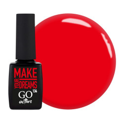 Гель-лак GO Active 134 Energy Make Your Dreams соковитий червоний. 10 мл