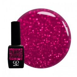 Гель-лак GO Active Always Sparkle 07 фуксия с мелкими блестками. 10 мл