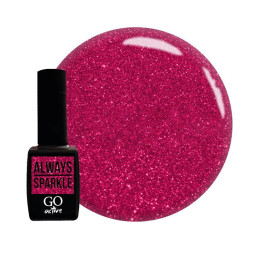 Гель-лак GO Active Always Sparkle 09 малиновая фуксия с шиммерами. 10 мл