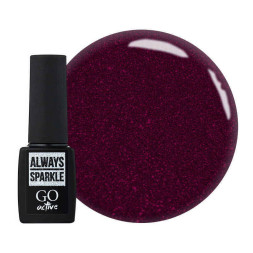 Гель-лак GO Active Always Sparkle 13 виноградный с шиммерами. 10 мл