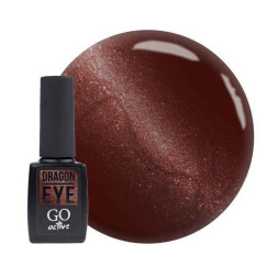 Гель-лак GO Active Dragon Eye 03 молочний шоколад з бежево-бронзовим відблиском. 10 мл