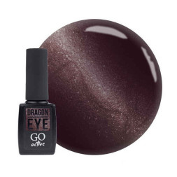 Гель-лак GO Active Dragon Eye 04 коричневий графіт з попелястим відблиском. 10 мл