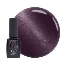 Гель-лак GO Active Dragon Eye 05 графіт з синьо-ліловими блискітками і срібним відблиском. 10 мл
