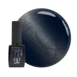 Гель-лак GO Active Dragon Eye 06 синьо-зелений з сіро-блакитним відблиском. 10 мл
