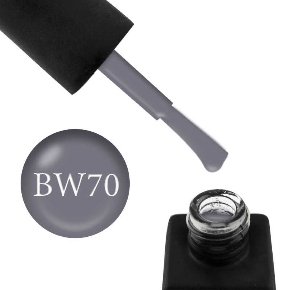 Гель-лак Kodi Professional Black & White BW 070 теплий сірий. 8 мл