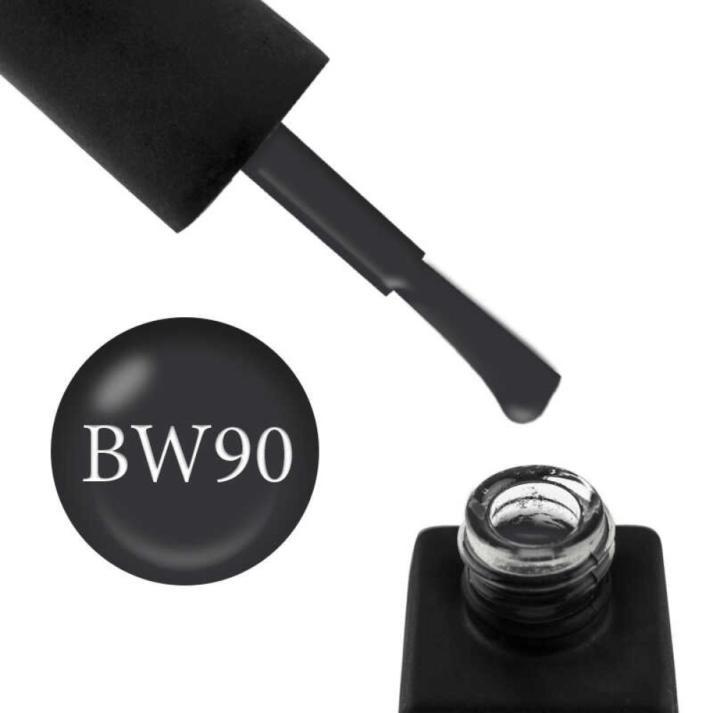 Гель-лак Kodi Professional Black & White BW 090 глубокий серый. 8 мл