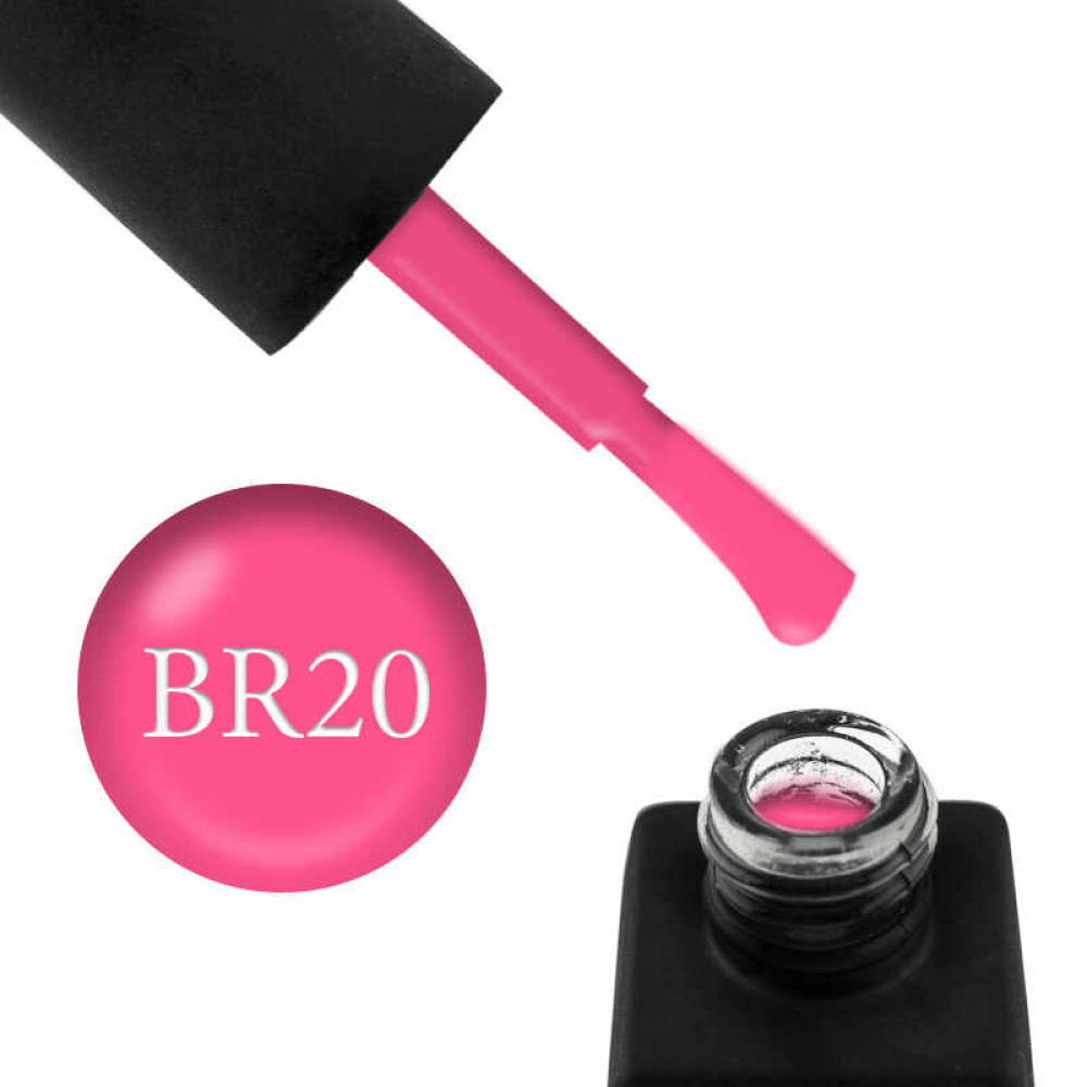 Гель-лак Kodi Professional Bright BR 020 неоновый розовый, 12 мл