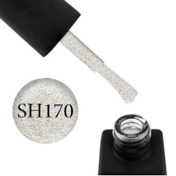 Гель-лак Kodi Professional Shine SH 170 светло-серебристые блестки и мелкие шиммеры. 8 мл
