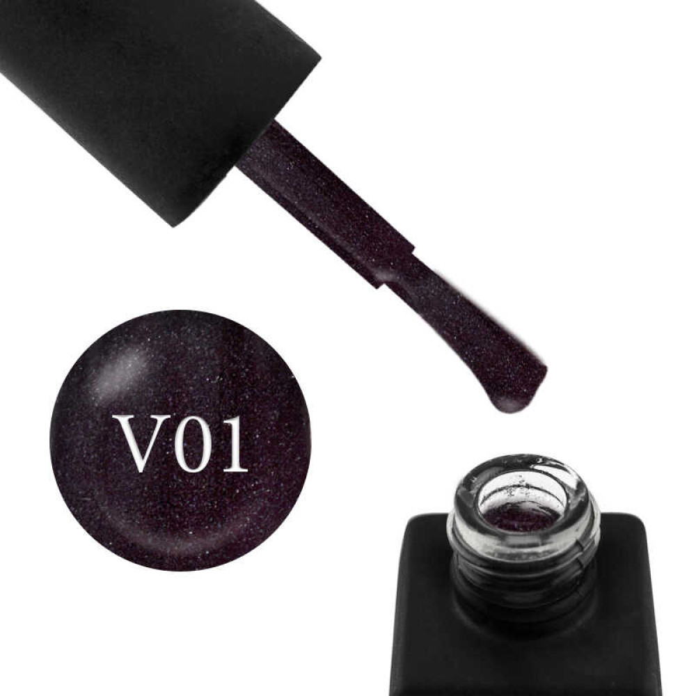 Гель-лак Kodi Professional Violet V 001 баклажановый. с шиммерами. 8 мл
