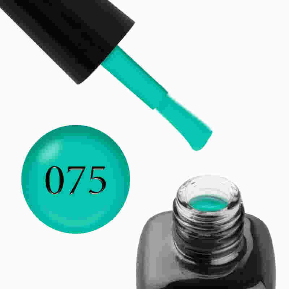 Гель-лак LEO Classic 075 яскрава зелена бірюза, 9 мл