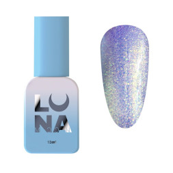 Гель-лак Luna Color Gel 203 сиреневый с мелким жидким шиммером и эффектом втирки. 13 мл