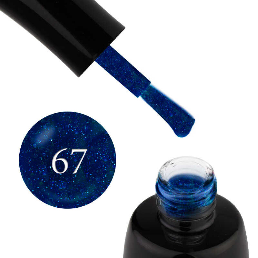 Гель-лак LUXTON 067 синий с блестками, 10 мл