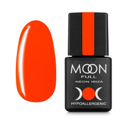 Гель-лак Moon Full Colour Neon Ibiza 714 неоново-апельсиновый. 8 мл