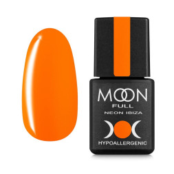 Гель-лак Moon Full Colour Neon Ibiza 718 яркий мандариновый. 8 мл
