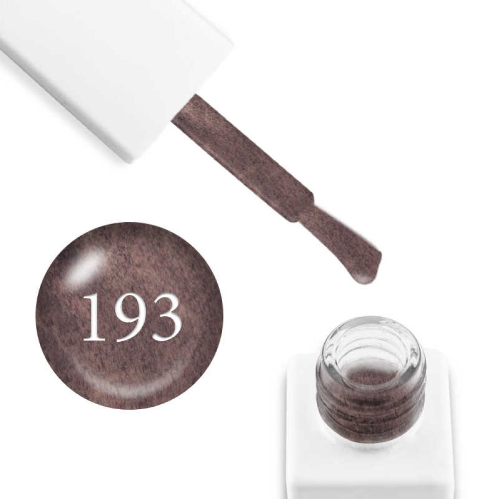 Гель-лак мармуровий Trendy Nails № 193 кавово-коричневий, з флоком, 8 мл