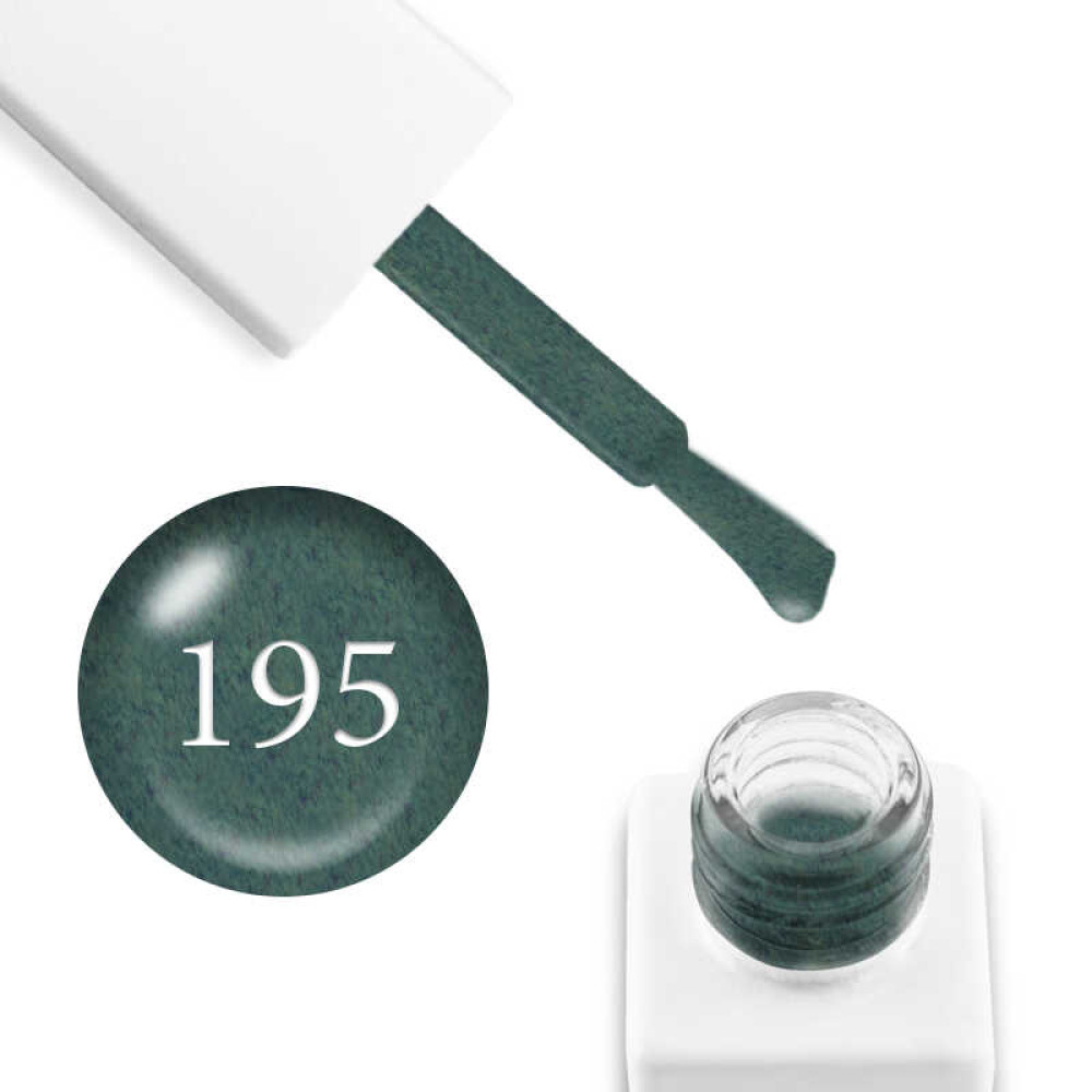Гель-лак мраморный Trendy Nails № 195 зеленый, с флоком, 8 мл