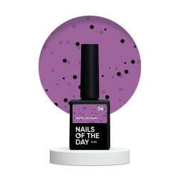 Гель-лак Nails Of The Day MIDots 06. фиолетовый с черными точками. 10 мл