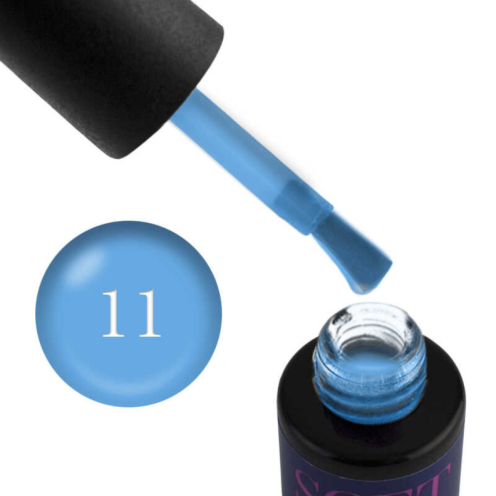 Гель-лак Naomi Soft Touch ST 11 голубой, полупрозрачный, матовый, 6 мл