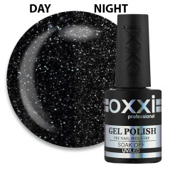 Гель-лак Oxxi Professional Disco Boom 014 черный светоотражающий 10 мл