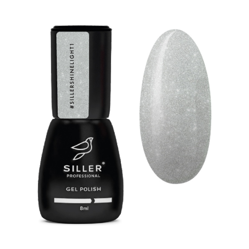 Гель-лак Siller Professional Shine Light 001 срібний. світловідбиваючий. 8 мл