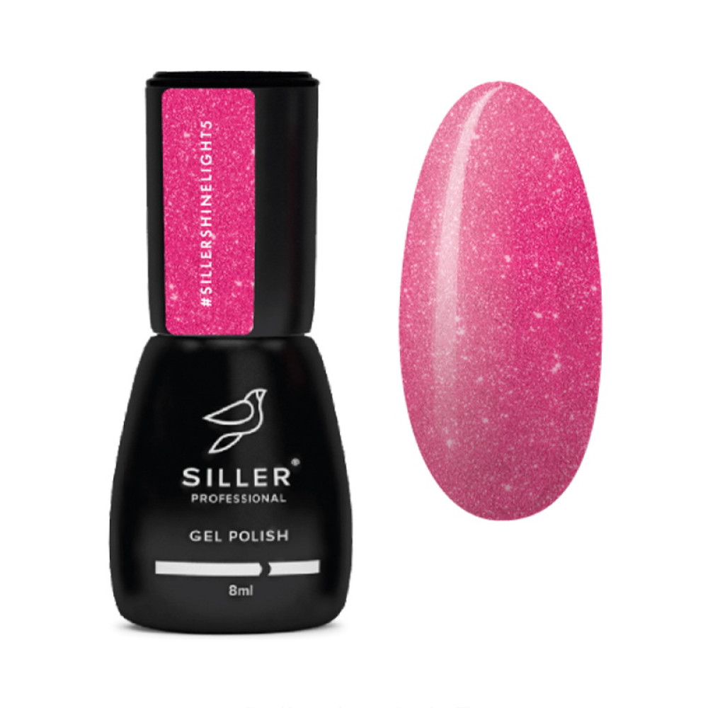 Гель-лак Siller Professional Shine Light 005 розовый. светоотражающий. 8 мл