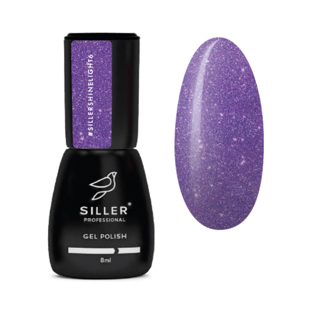 Гель-лак Siller Professional Shine Light 006 фіолетовий. світловідбиваючий. 8 мл