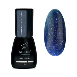 Гель-лак Siller Professional Shine Light Potal 003 синий с хлопьями потали. светоотражающий. 8 мл