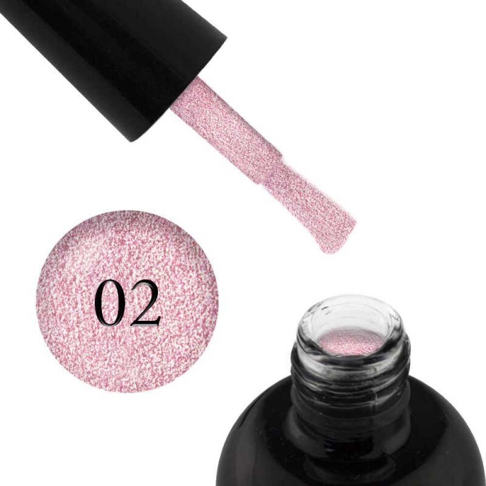 Гель-лак Starlet Professional Glitter Shine Gel № 002 мягко розовые блестки и слюда, 10 мл