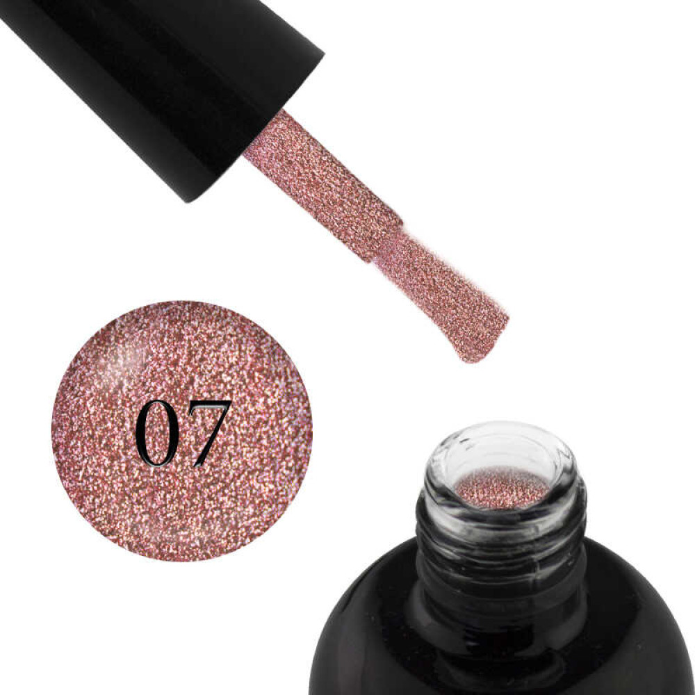 Гель-лак Starlet Professional Glitter Shine Gel № 007 рожеві блискітки і слюда. 10 мл