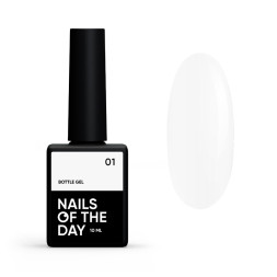 Гель Nails Of The Day Bottle Gel 01 с кисточкой. белый. 10 мл