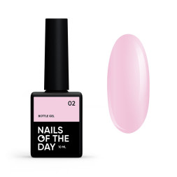 Гель Nails Of The Day Bottle Gel 02 с кисточкой. бледно-розовый. 10 мл