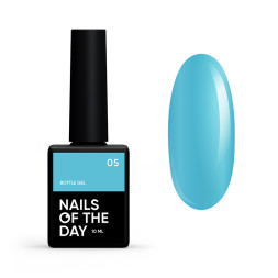 Гель Nails Of The Day Bottle Gel 05 с кисточкой. небесный голубой. 10 мл