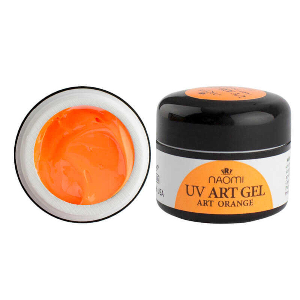 Арт-гель Naomi UV Art Gel Orange оранжевый, 5 г