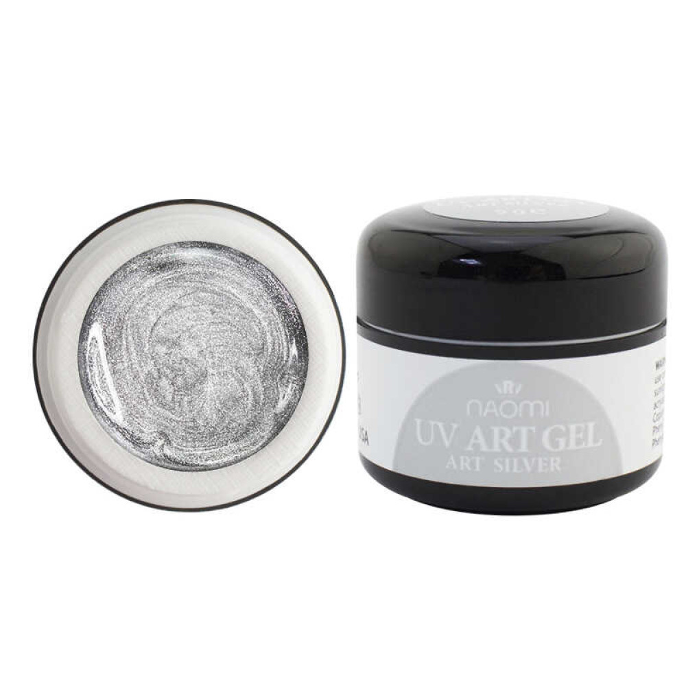 Гель Naomi Арт-гель UV Art Gel Silver срібний, 5 г