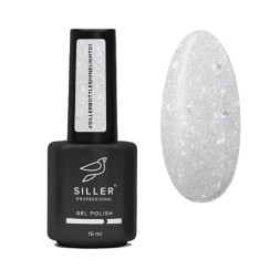 Гель Siller Professional Bottle Gel Shine Light 001 з пензликом. молочний з поталлю. 15 мл