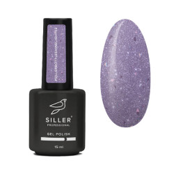 Гель Siller Professional Bottle Gel Shine Light 002 з пензликом. світло-бузковий з поталлю. 15 мл