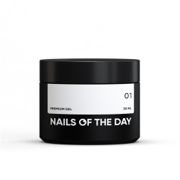 Гель строительный Nails Of The Day Premium Gel 01. молочно-белый френч. 30 мл