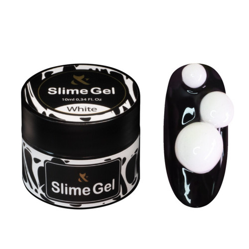 Гель-жуйка для обємних дизайнів F.O.X Slime Gel White білий 10 мл