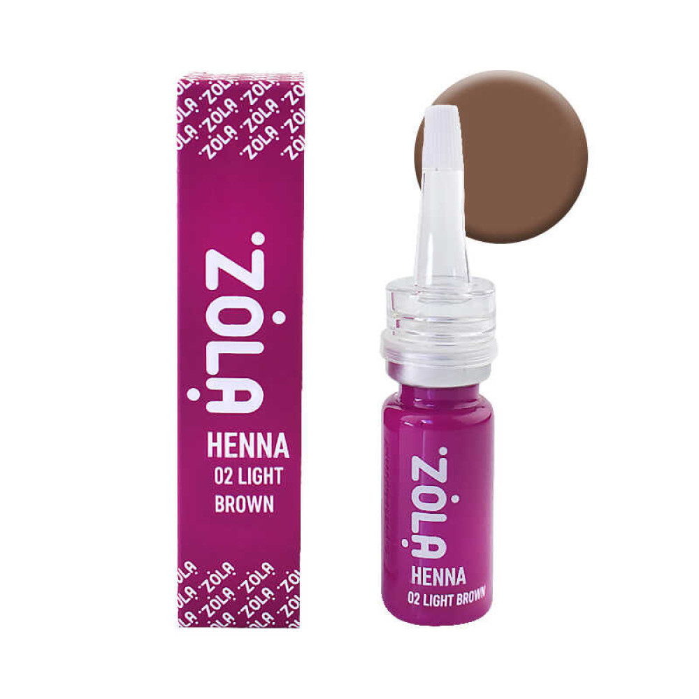 Хна для бровей ZOLA Henna 02 Light Brown. 10 г