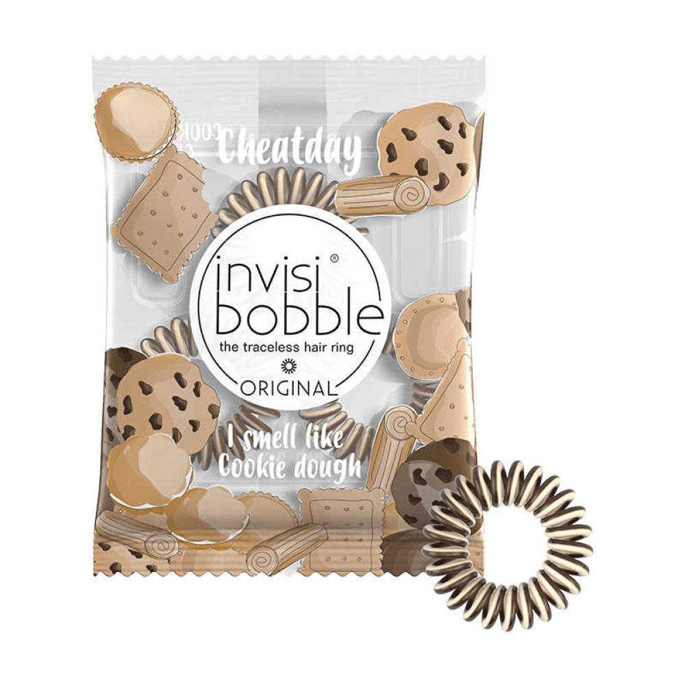 Резинка-браслет для волос Invisibobble ORIGINAL Dough Craving, аромат печенья, 35х10 мм, 3 шт.