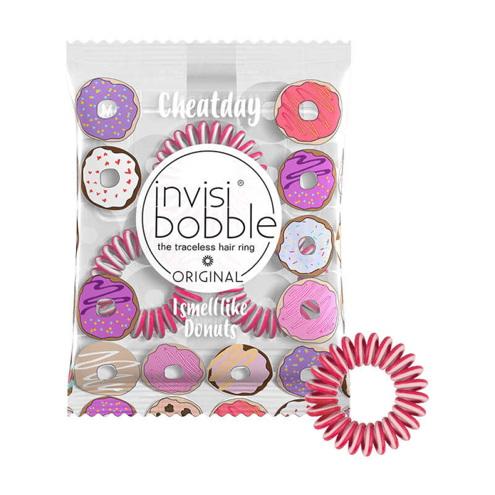 Резинка-браслет для волос Invisibobble ORIGINAL Donut Dream, аромат крем, 35х10 мм, 3 шт.