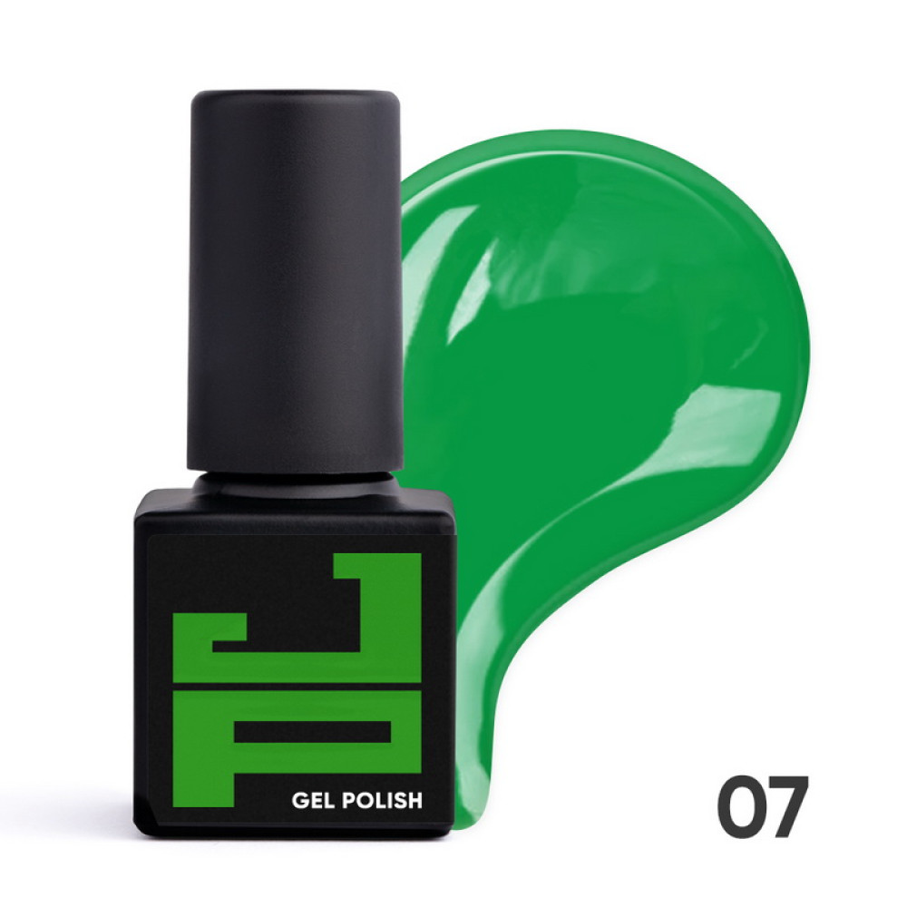 Гель-лак Jerden Proff 007 Neon green неоновый зеленый, 5 мл
