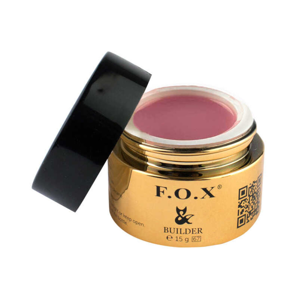 Камуфлирующий гель F.O.X Camouflage builder gel UV+LED 001, сиренево-розовый, 15 мл