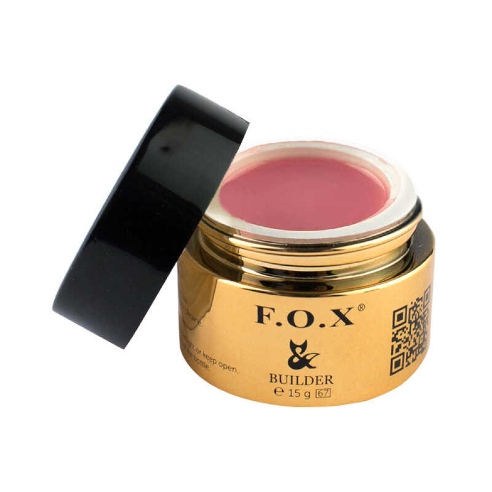 Камуфлюючий гель F.O.X Camouflage builder gel UV + LED 002 теплий рожевий, 15 мл
