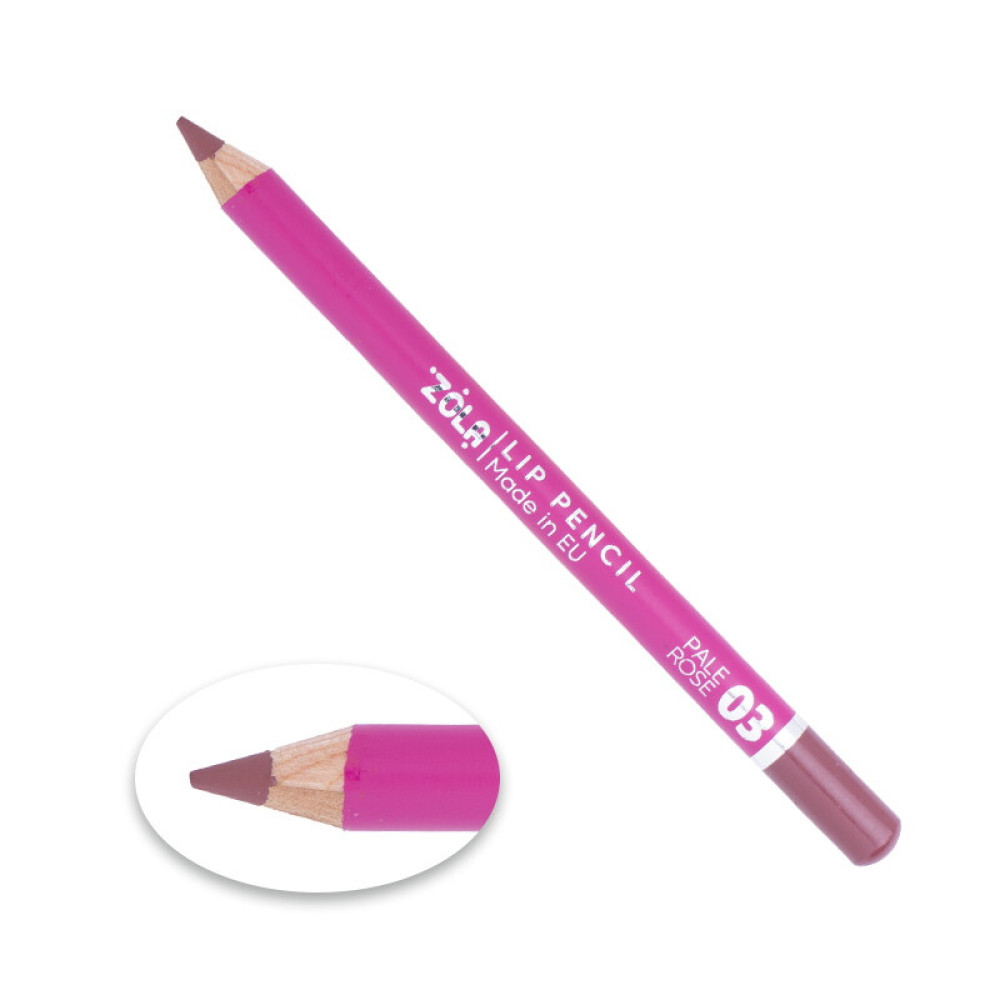 Олівець для губ ZOLA Lip Pencil 03 Pale Rose
